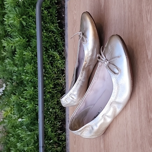 L.K. Bennett London Ballet Flats Ballerinas EU 39 Gold Metallic - Picture 3 of 11